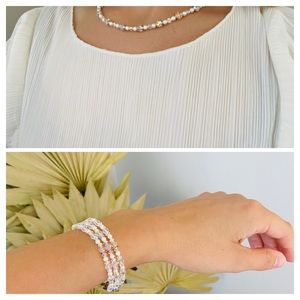 Handmade Swarovski Crystal Necklace & Bracelet Set